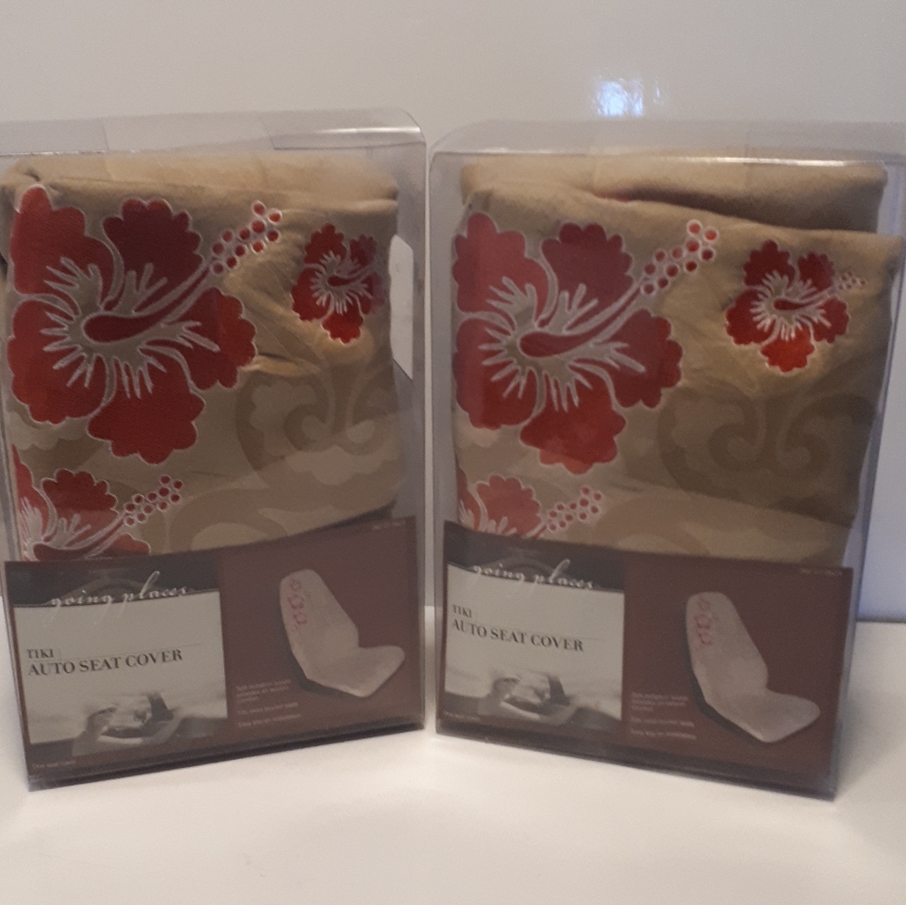 2 Tiki Auto Front Seat Covers Floral